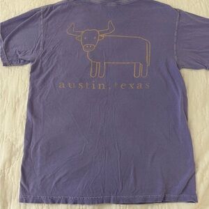 Austin, Texas purple cotton tee
